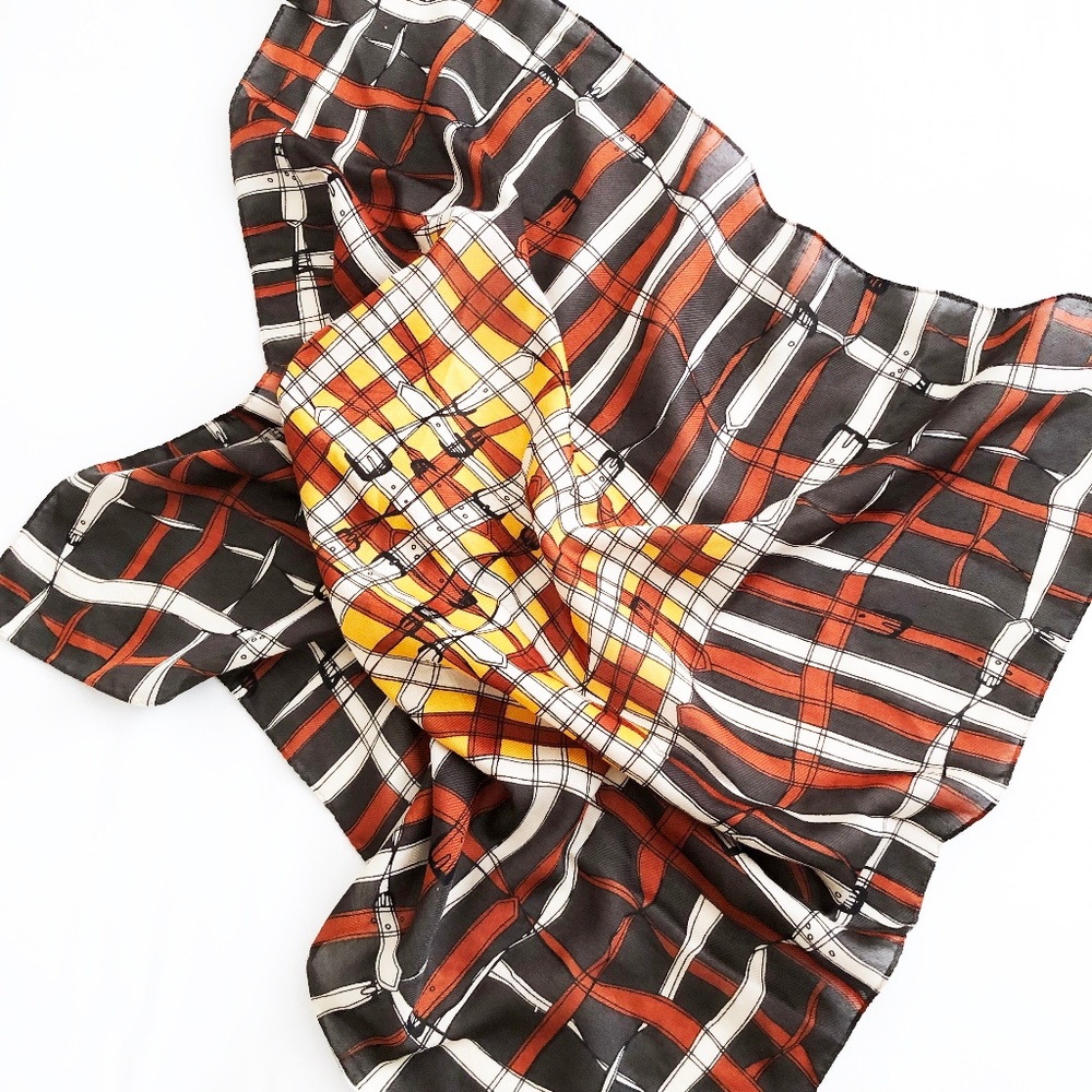 Belt Design Square Scarf 22" x 23"